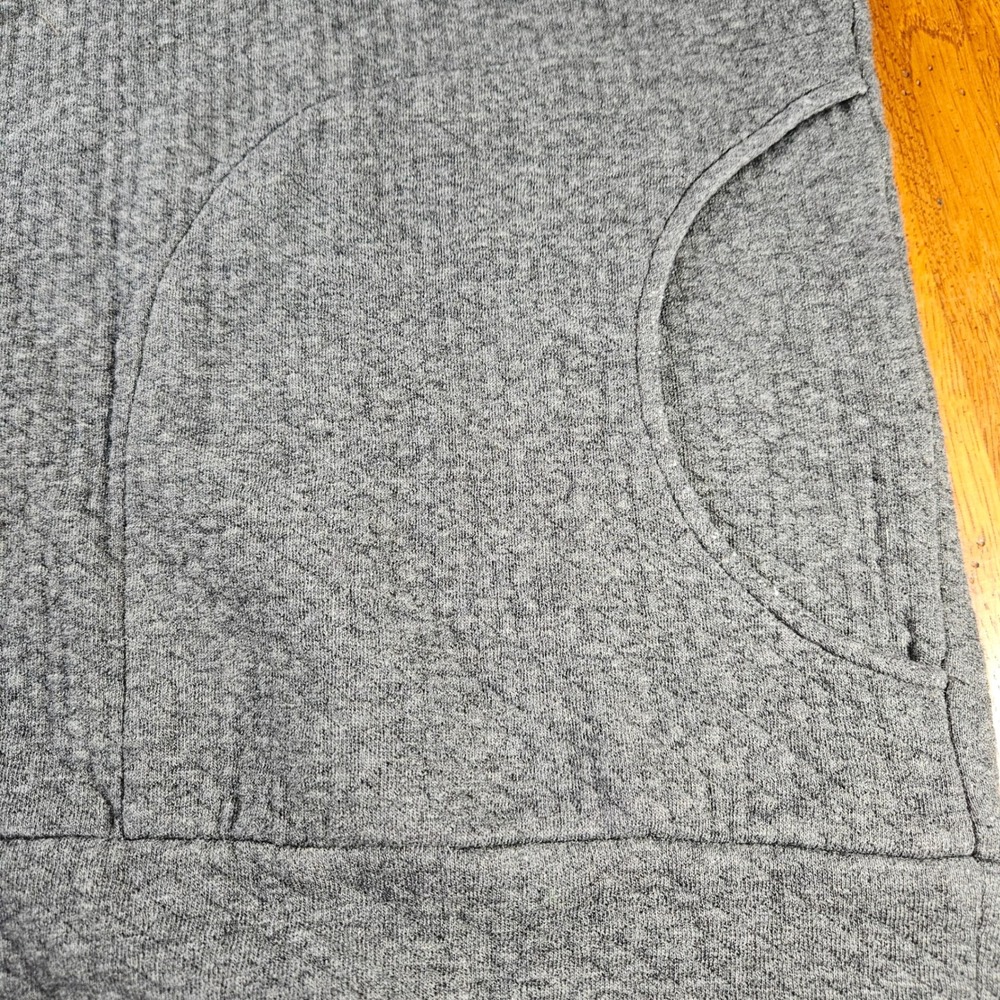 Lacoste Quilted Gray Sweatshirt Women's EU sz 40 (US Medium) Long Sleeve Pockets - Picture 10 of 12